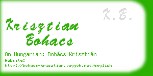 krisztian bohacs business card