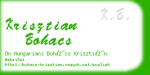 krisztian bohacs business card